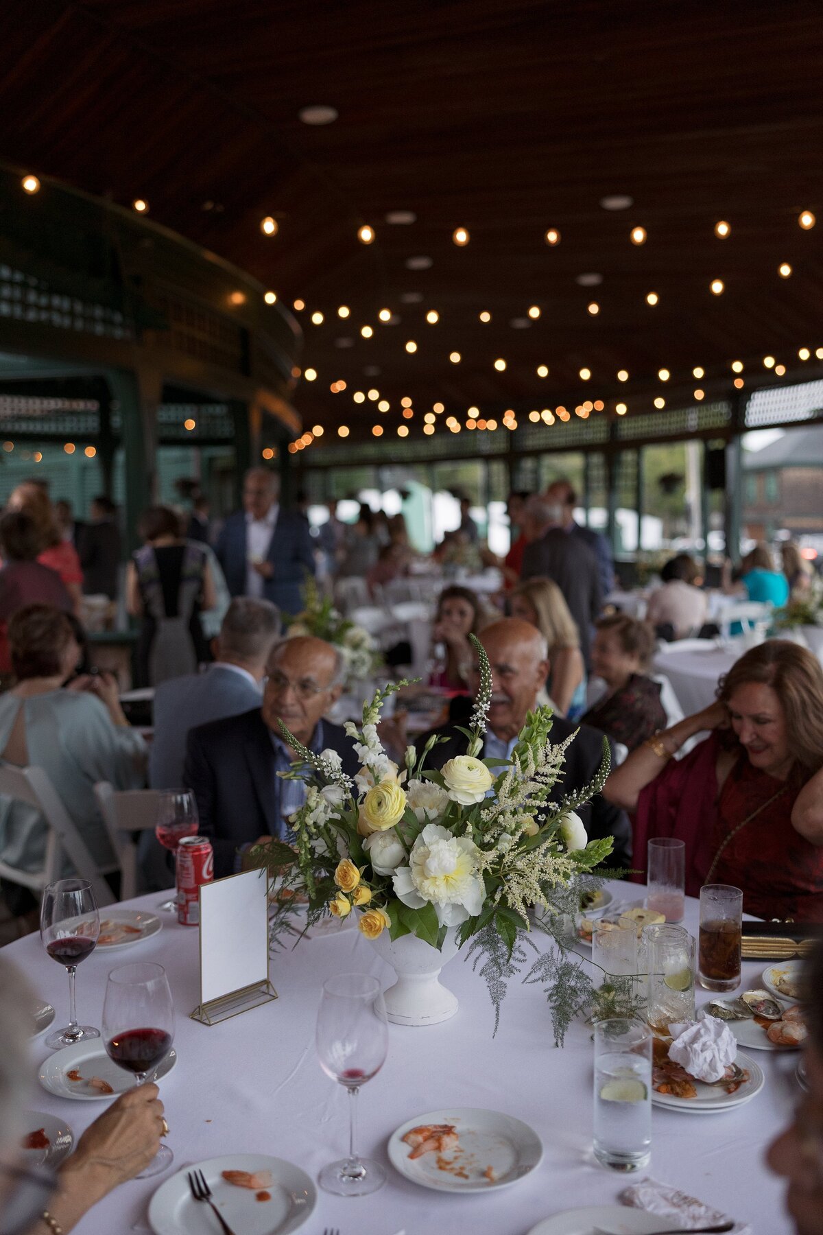 Guests enjoy dinner at Tennis Hall of Fame Newport Rhode Island.