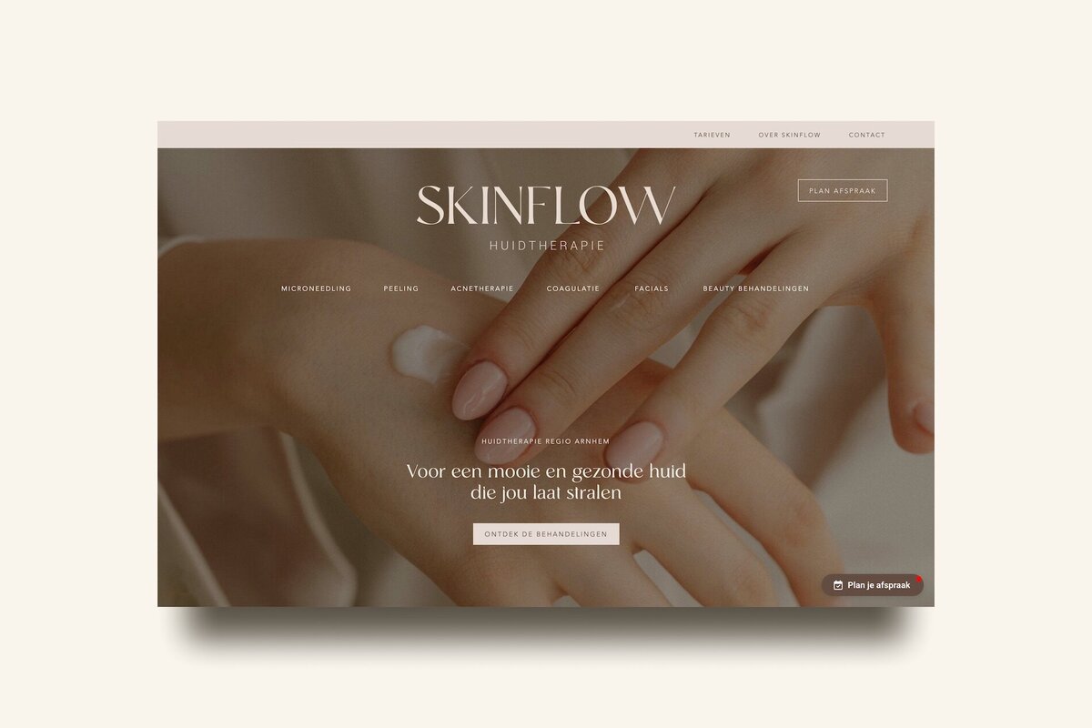 Showit website Skinflow