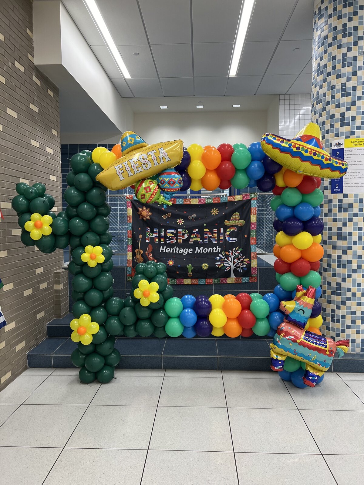 hispanic heritage month ablloon decor frame