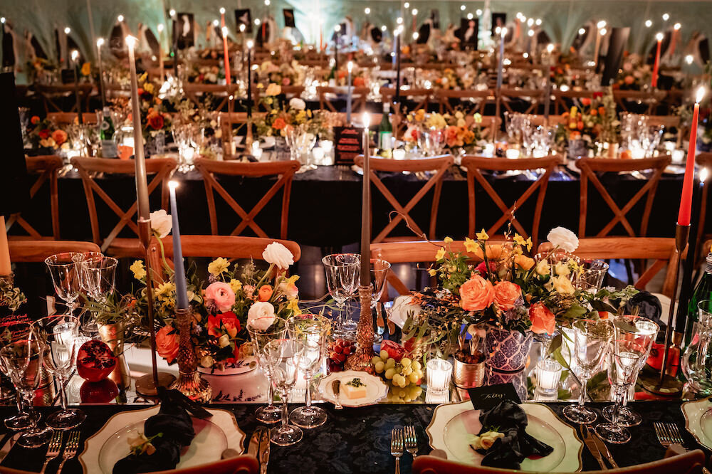 luxury tablescape flowers