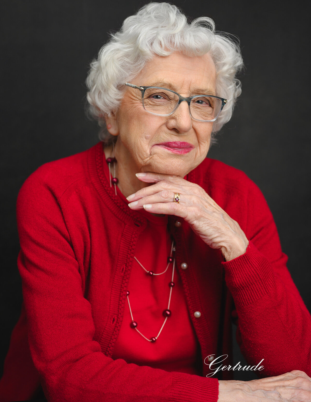 40 Over 40 by Leslie Q  Photography - Elegant older woman in red