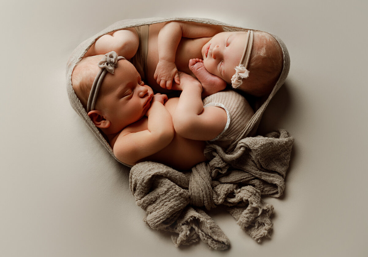 twin girls newborn photography