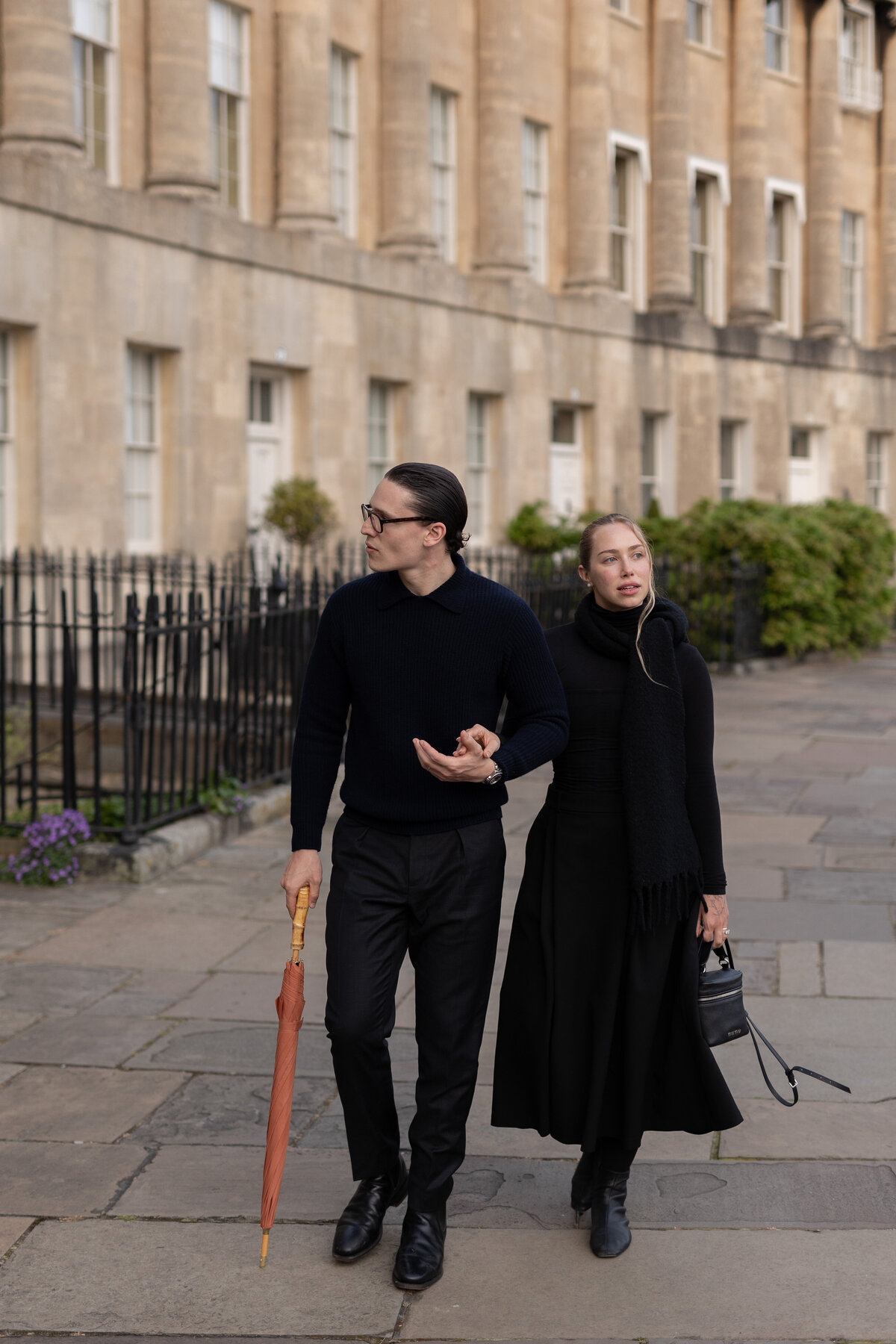 Editorial couple portrait in Bath