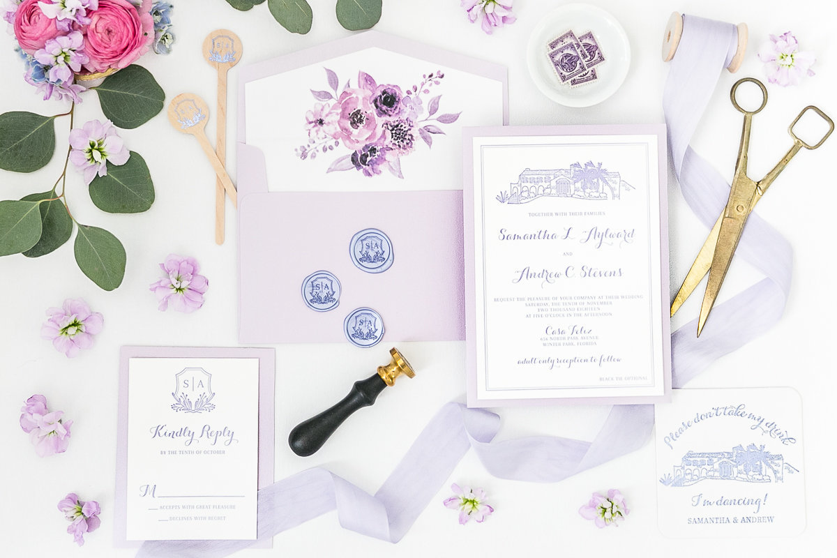Lovely lavender Casa Feliz wedding 1-2