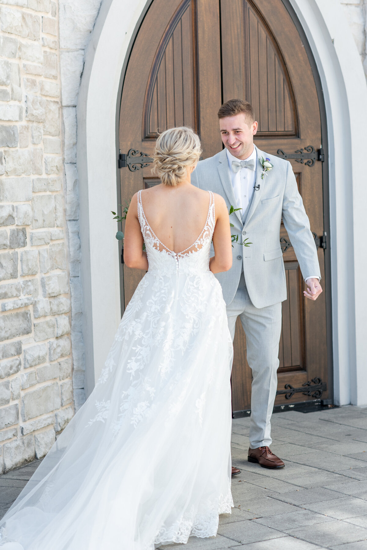 first look with the groom