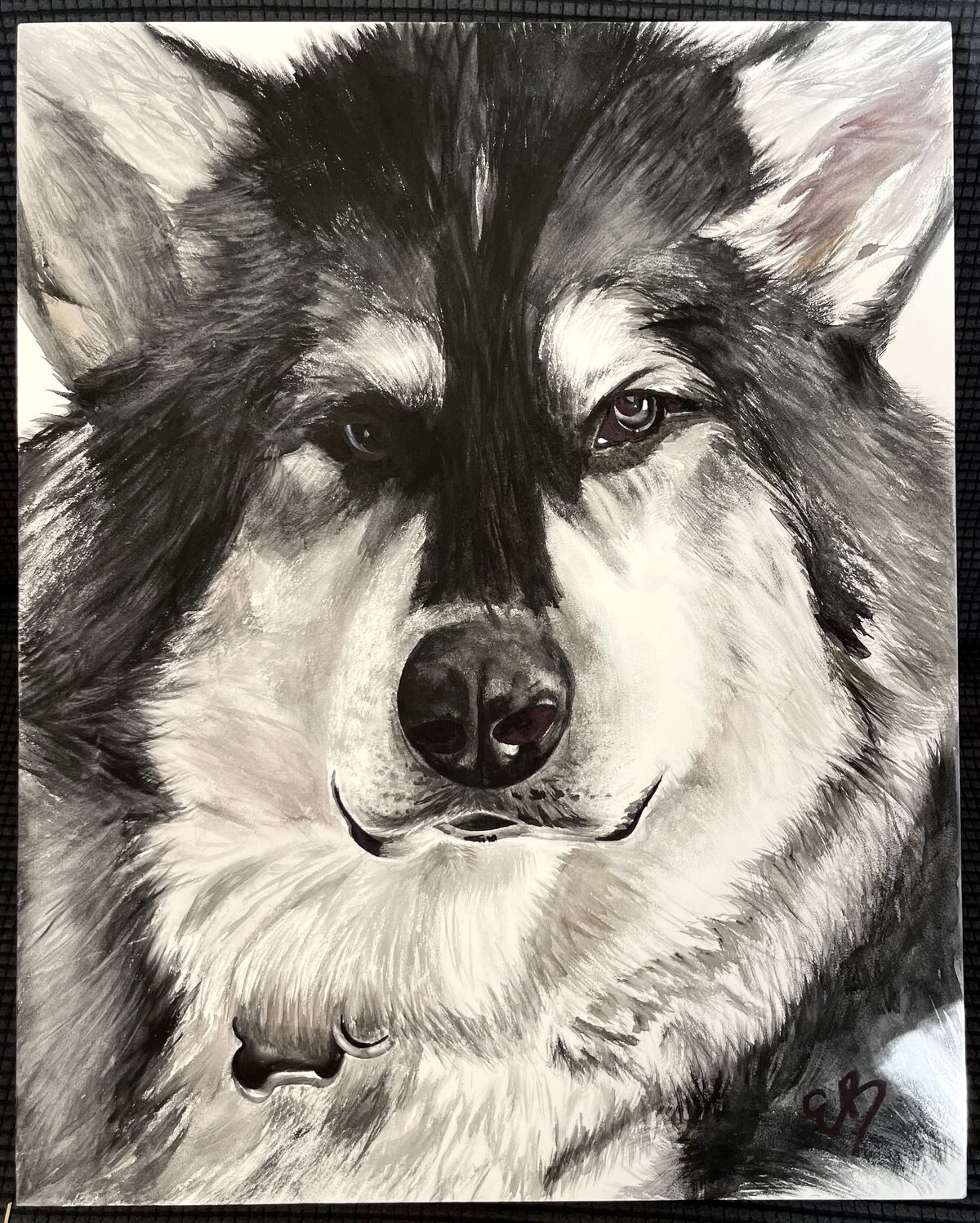 Pet Portrait #3 - Husky Painting