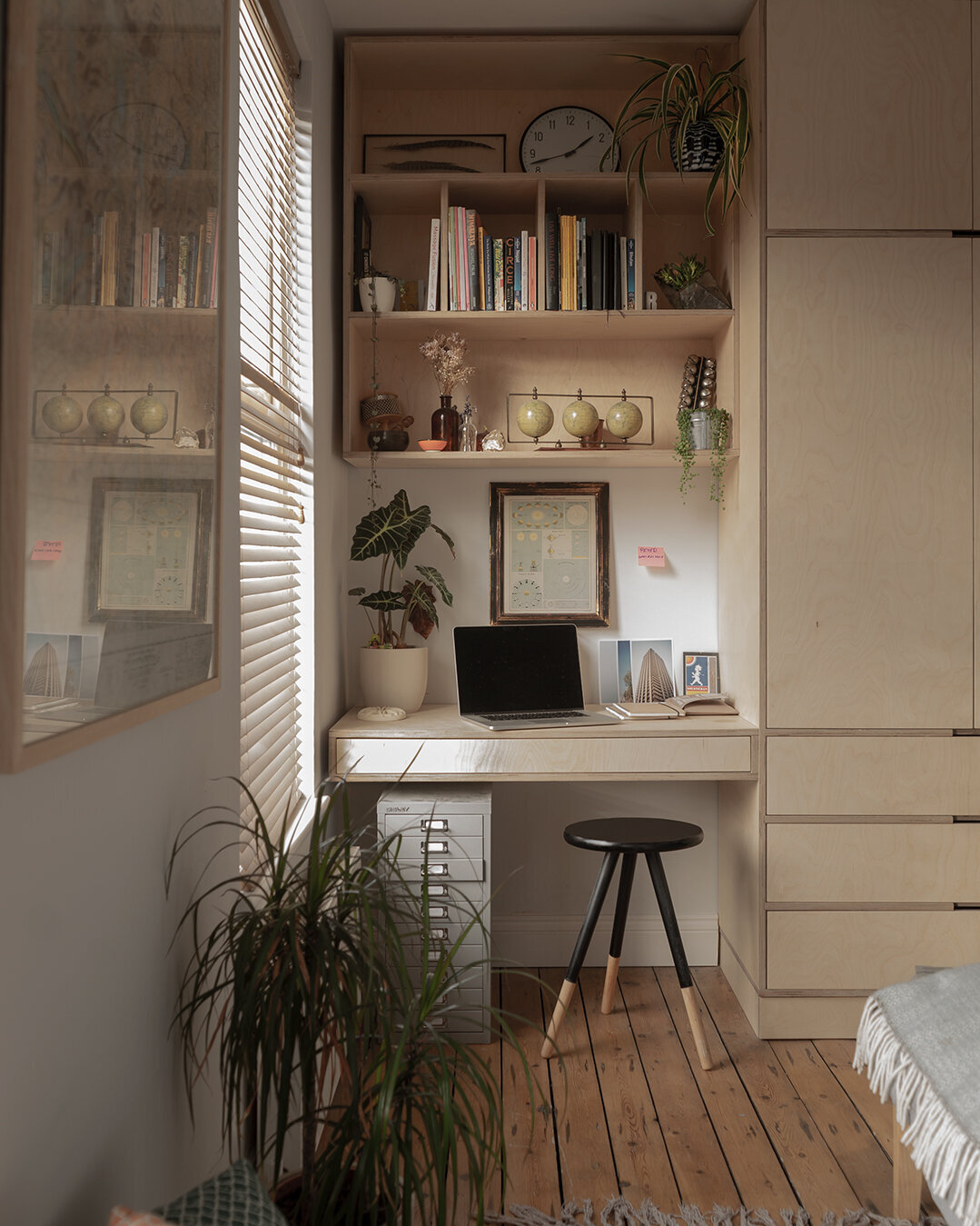 Plywood desk