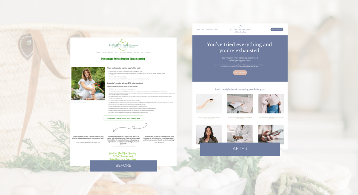 Nutritionist Rebranding Case Study | Lena Designs Studio