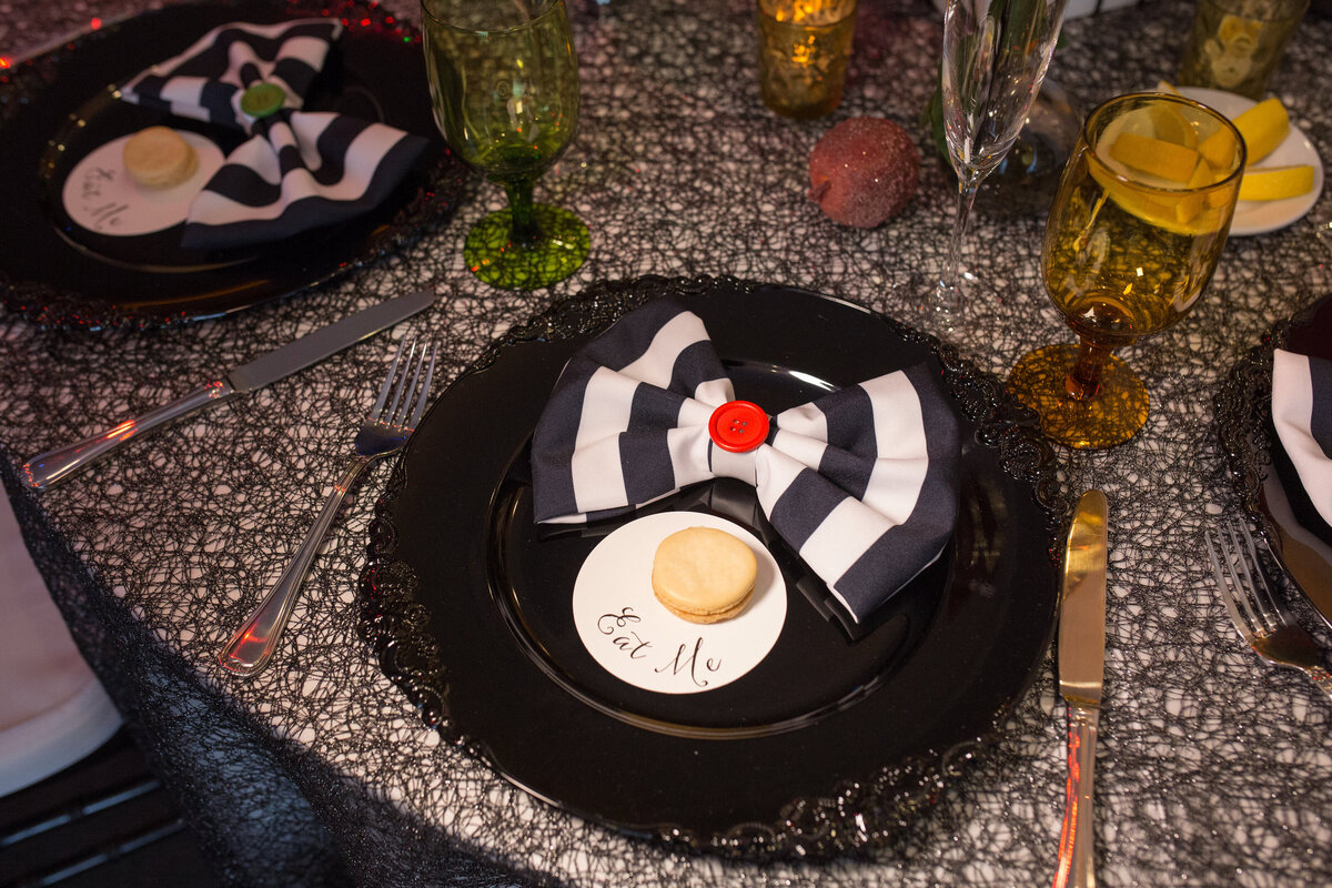 35 - Dali Museum St. Pete Wedding Alice in Wonderland Placesetting - Tampa Bay Wedding Planner