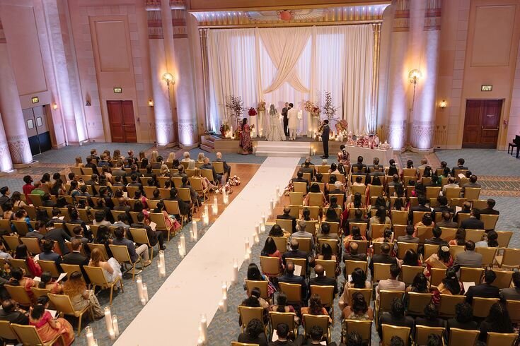 Mary Beth & Tarun _ Fox Theatre - Rêver Weddings- Araiza Florals (9)