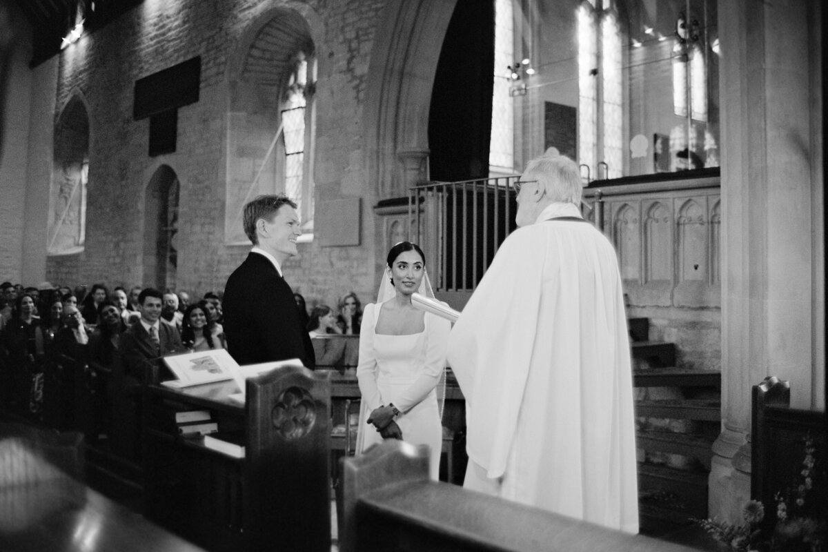 Church wedding ceremony in the Cotswolds