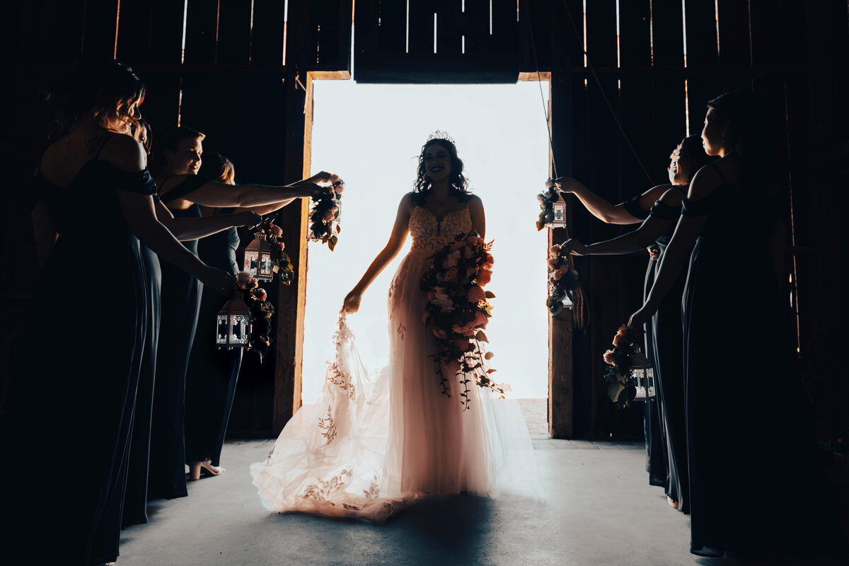 La Cuesta Ranch wedding photo, bride with lanterns, San Luis Obispo, California, wedding photo