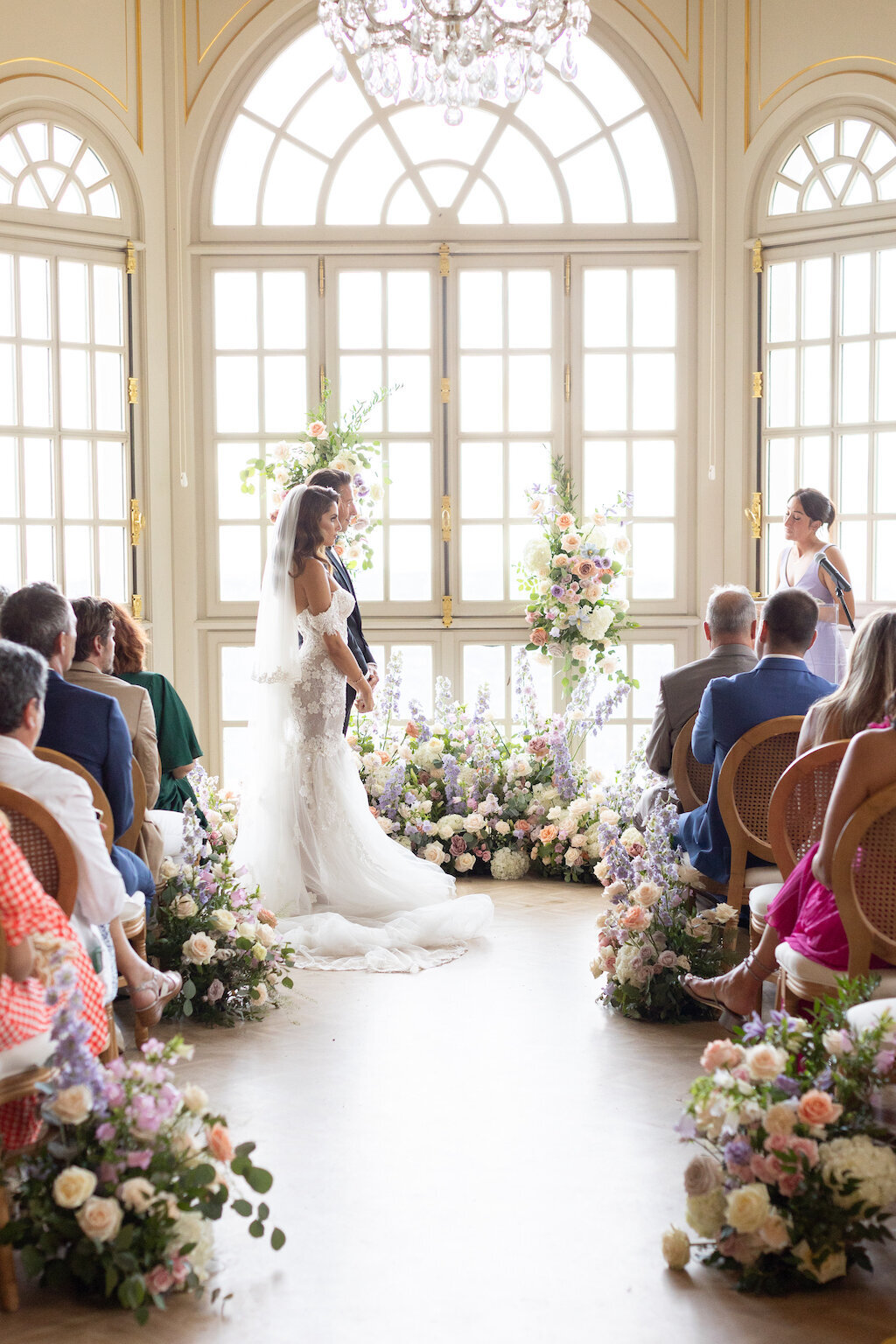 Bride and husband wedding photography at Chateau Saint Georges during the vows
