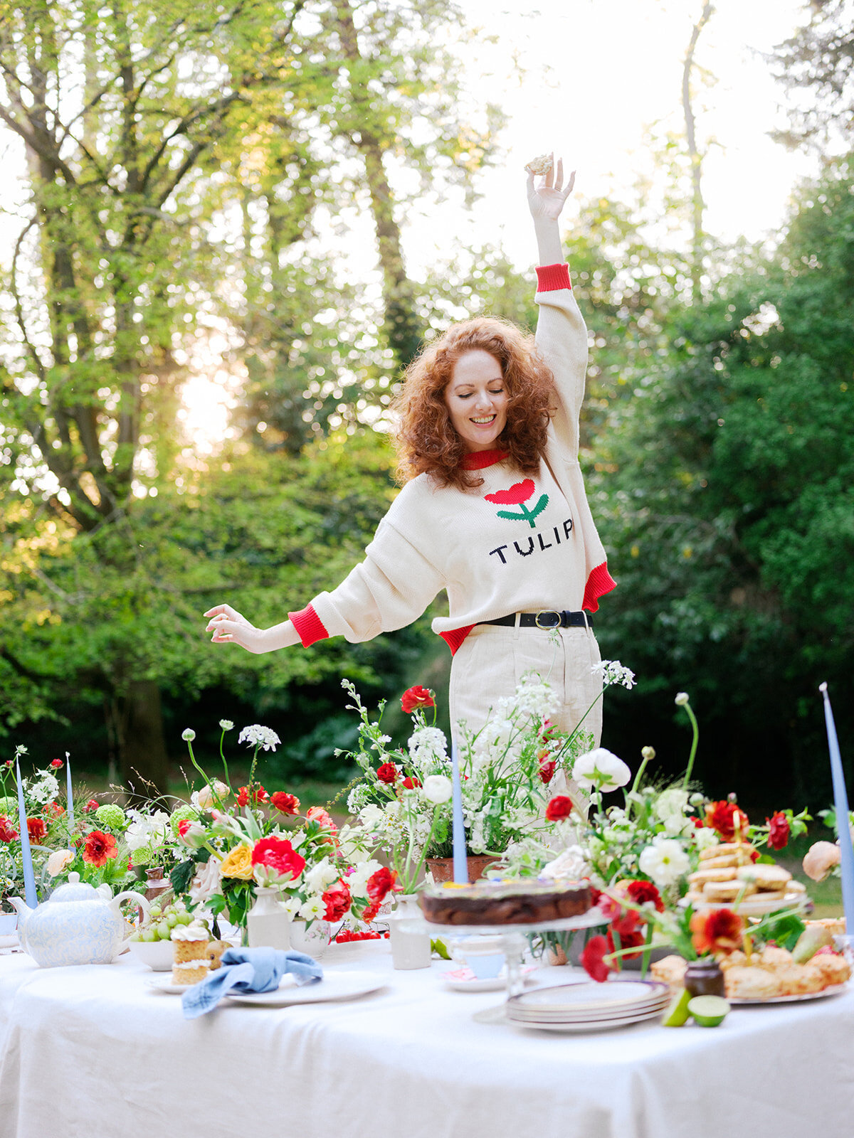 florals for clothing brand shoot