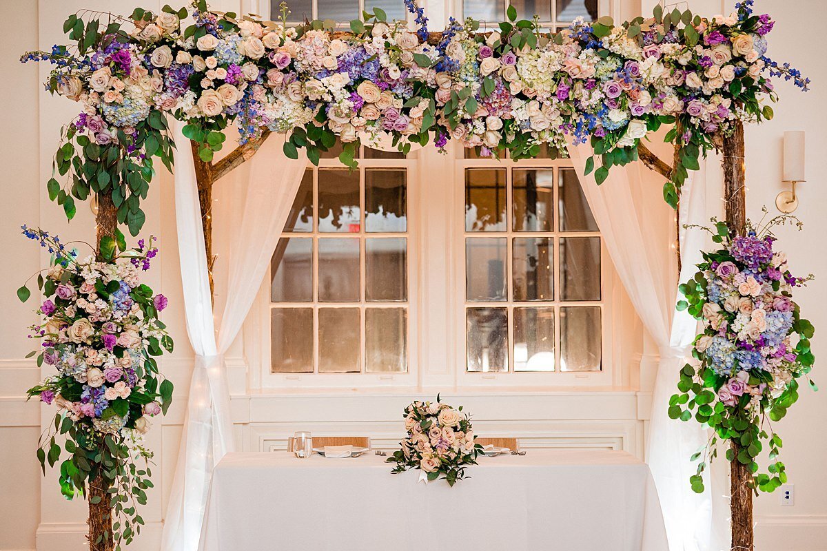 Purple Floral Wedding Chuppah