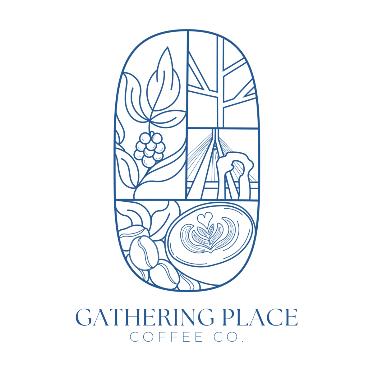 Gathering Place Coffee Co Logo Vertical