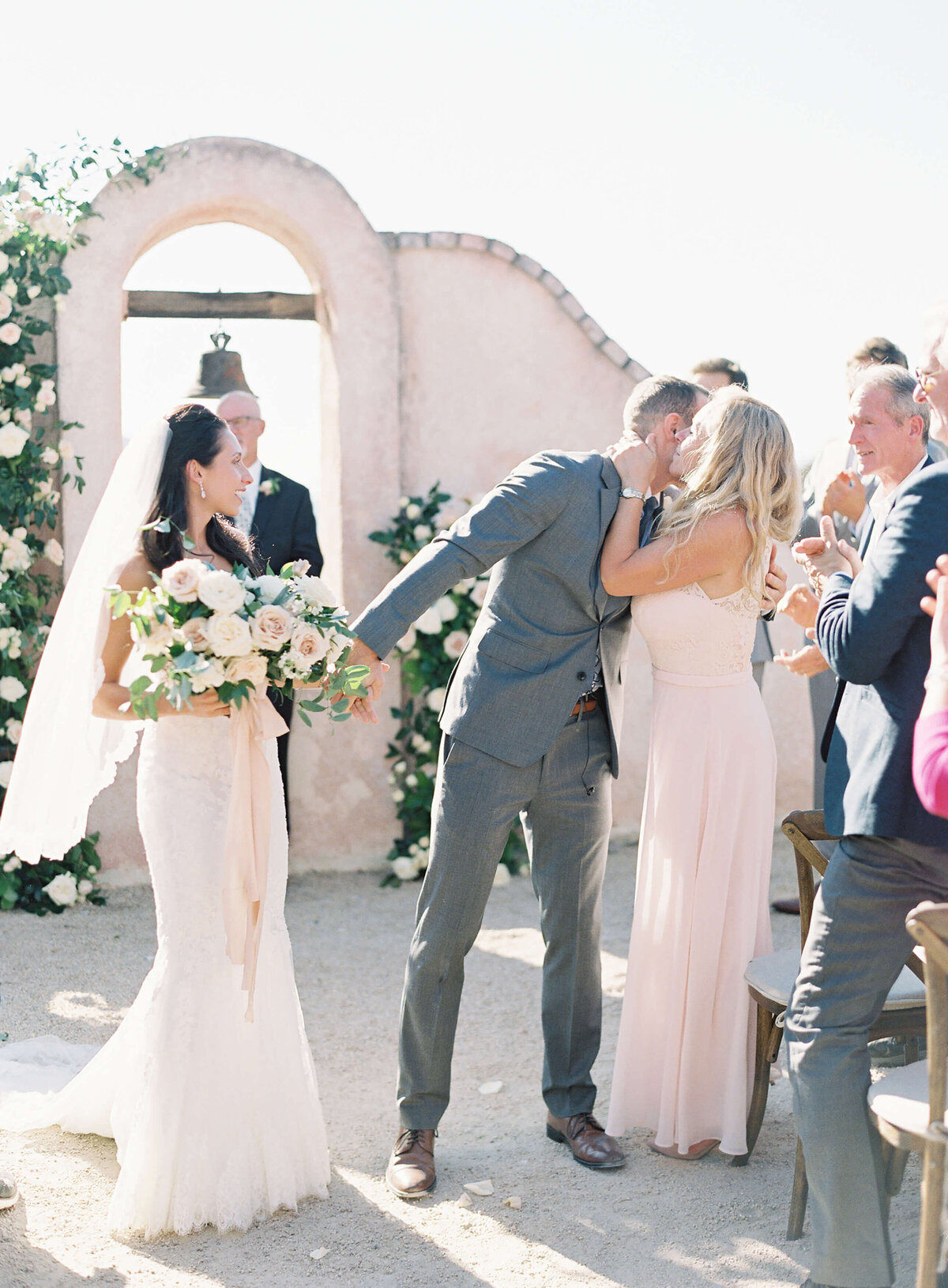 Bride and groom after wedding ceremony at Chateau Carmel - Jacqueline Benét