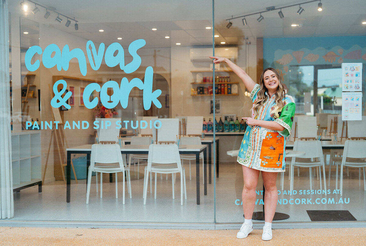 Canvas & Cork _ Kayla Houlihan brand session _ Bobby Dazzler Photography _ Paint and sip studio in Torquay-3_websize