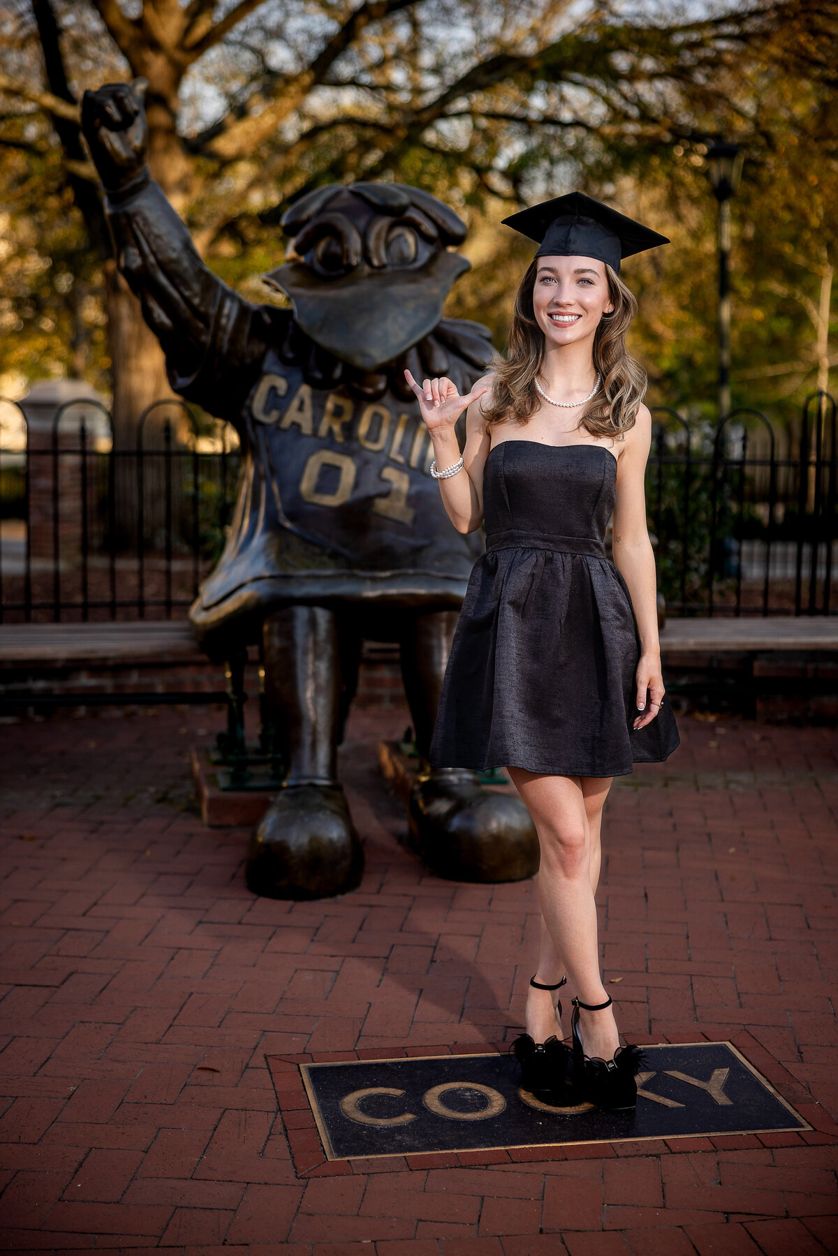Maddie-6 USC Cocky Statue Portraits