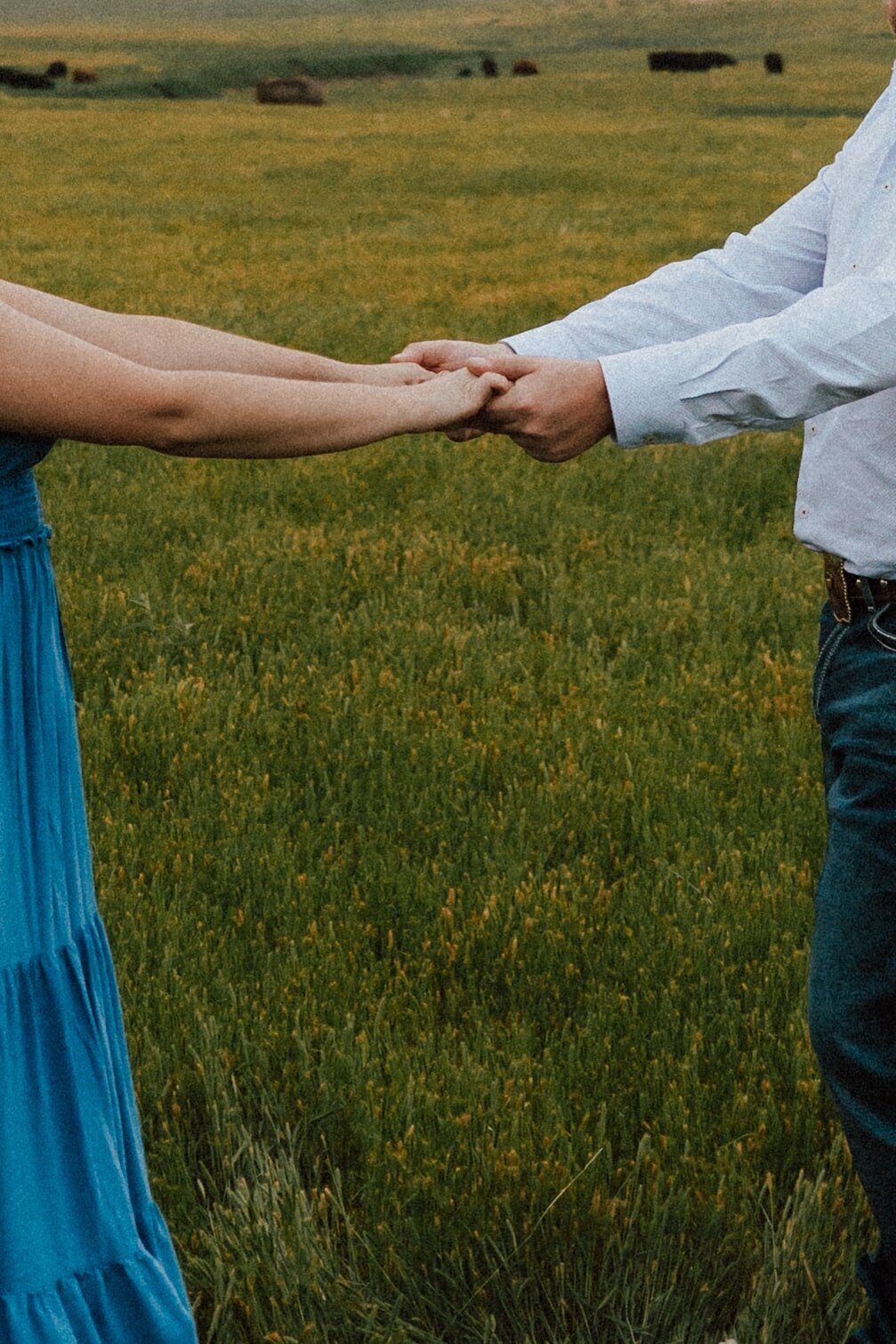 New Mexico engagement session, couple holding hands