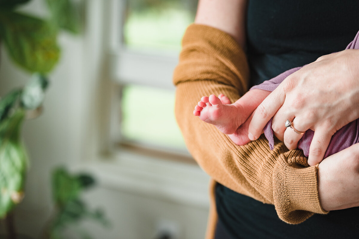 detail shot of baby feet
