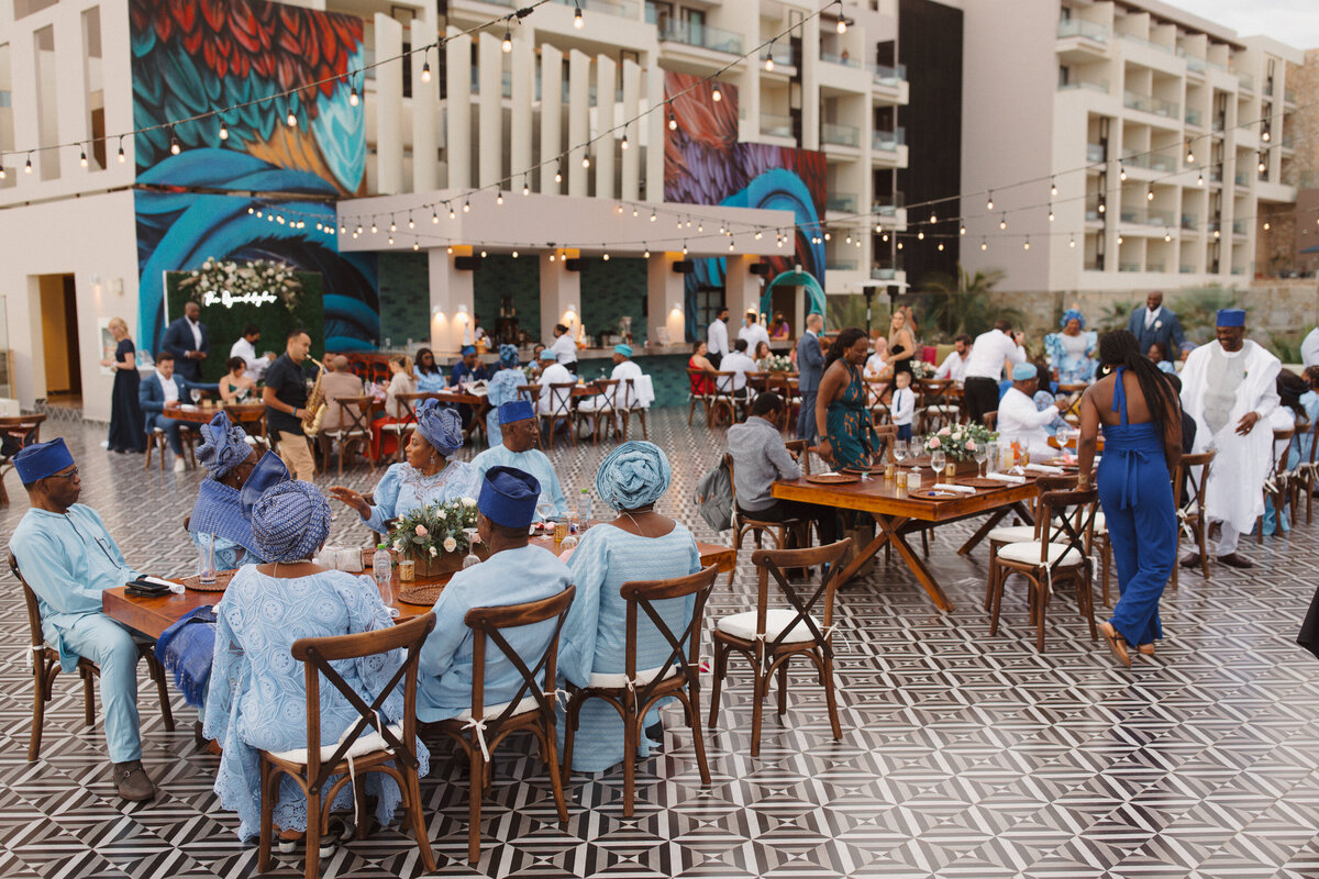Rooftop wedding reception at Cabo San Lucas Hard Rock