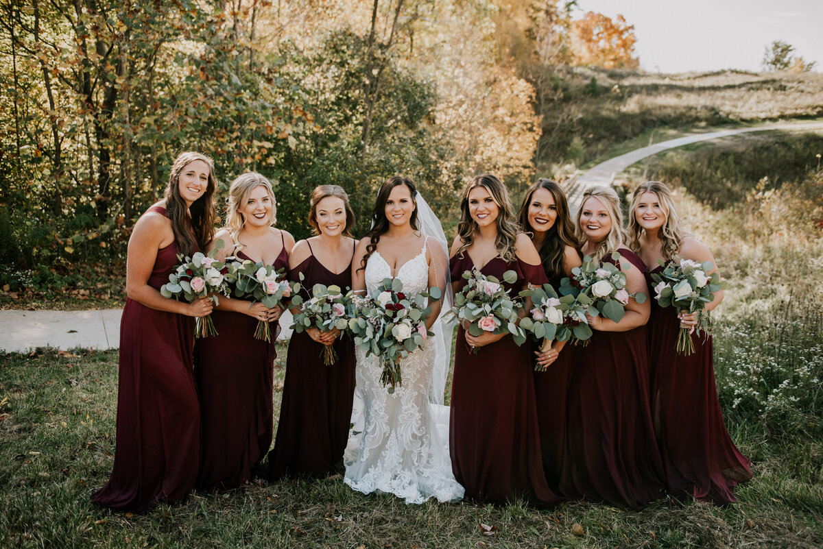 bridesmaids wedding ohio photographer