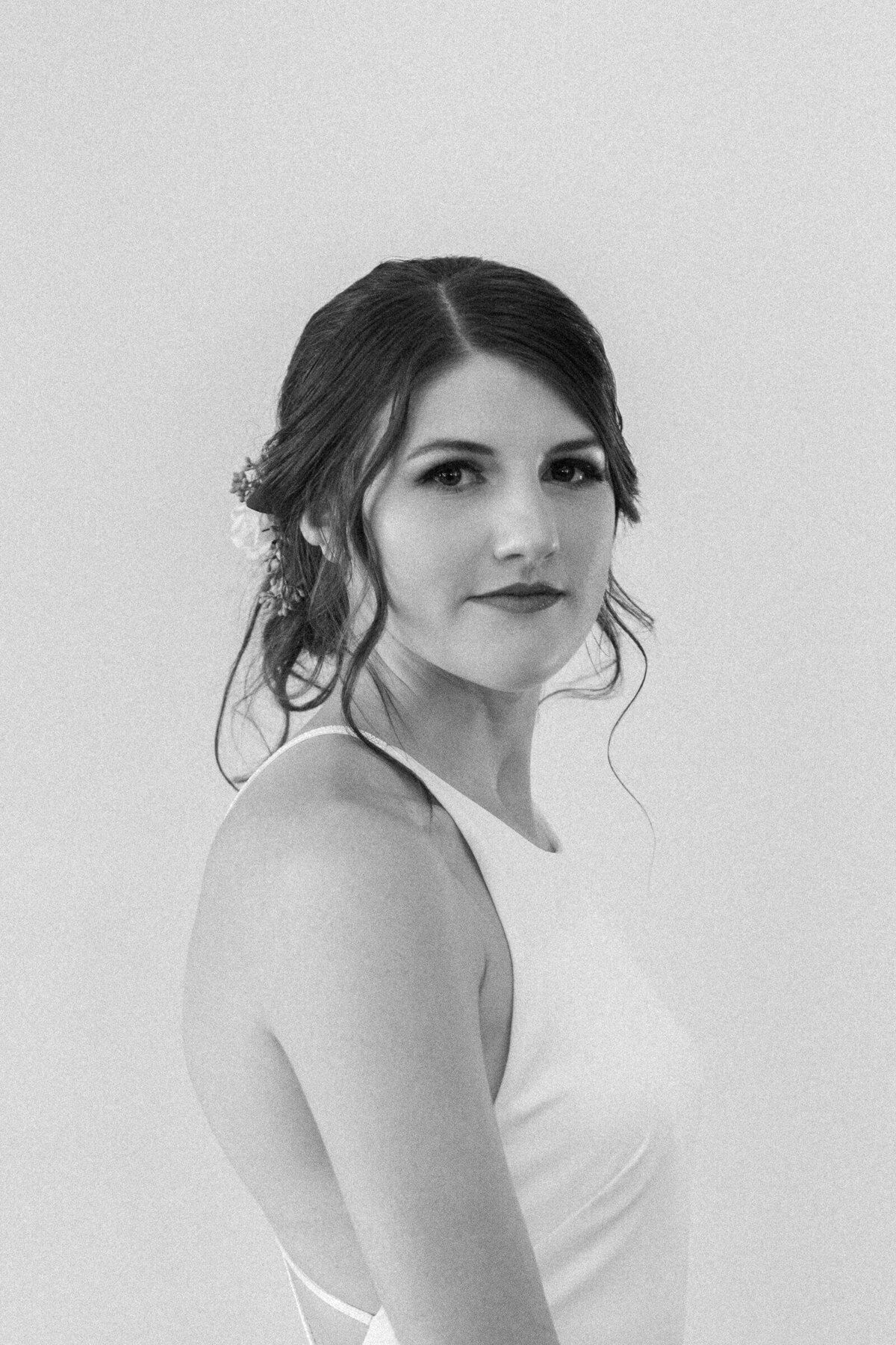 Elegant bridal portrait in soft natural light, captured by an East Coast wedding photographer specializing in classic and refined wedding imagery.