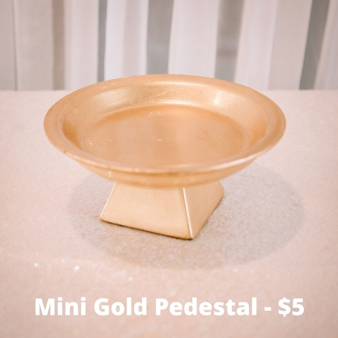 mini gold pedestal