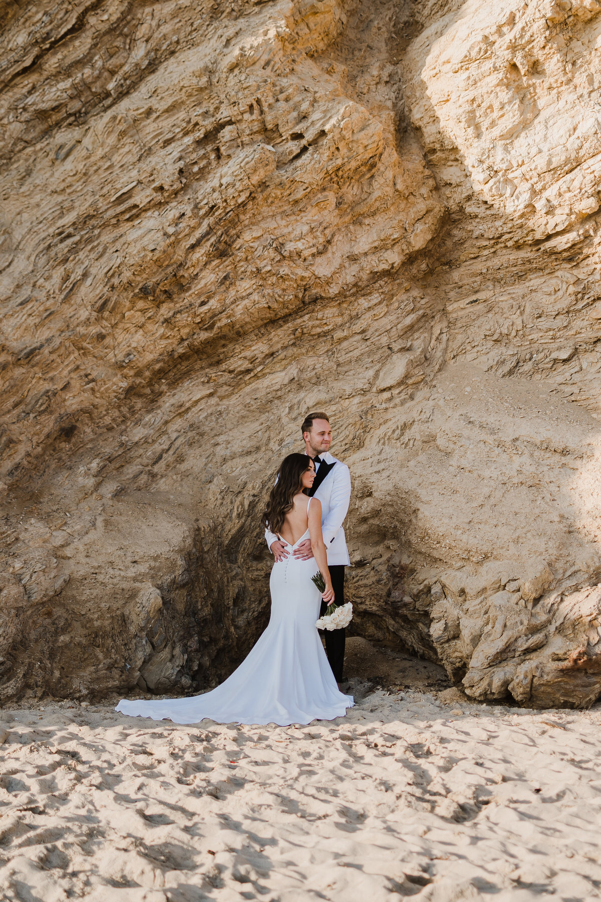 orange county beach elopement photographer bride and groom bridal inspiration akristin bridal beach wedding