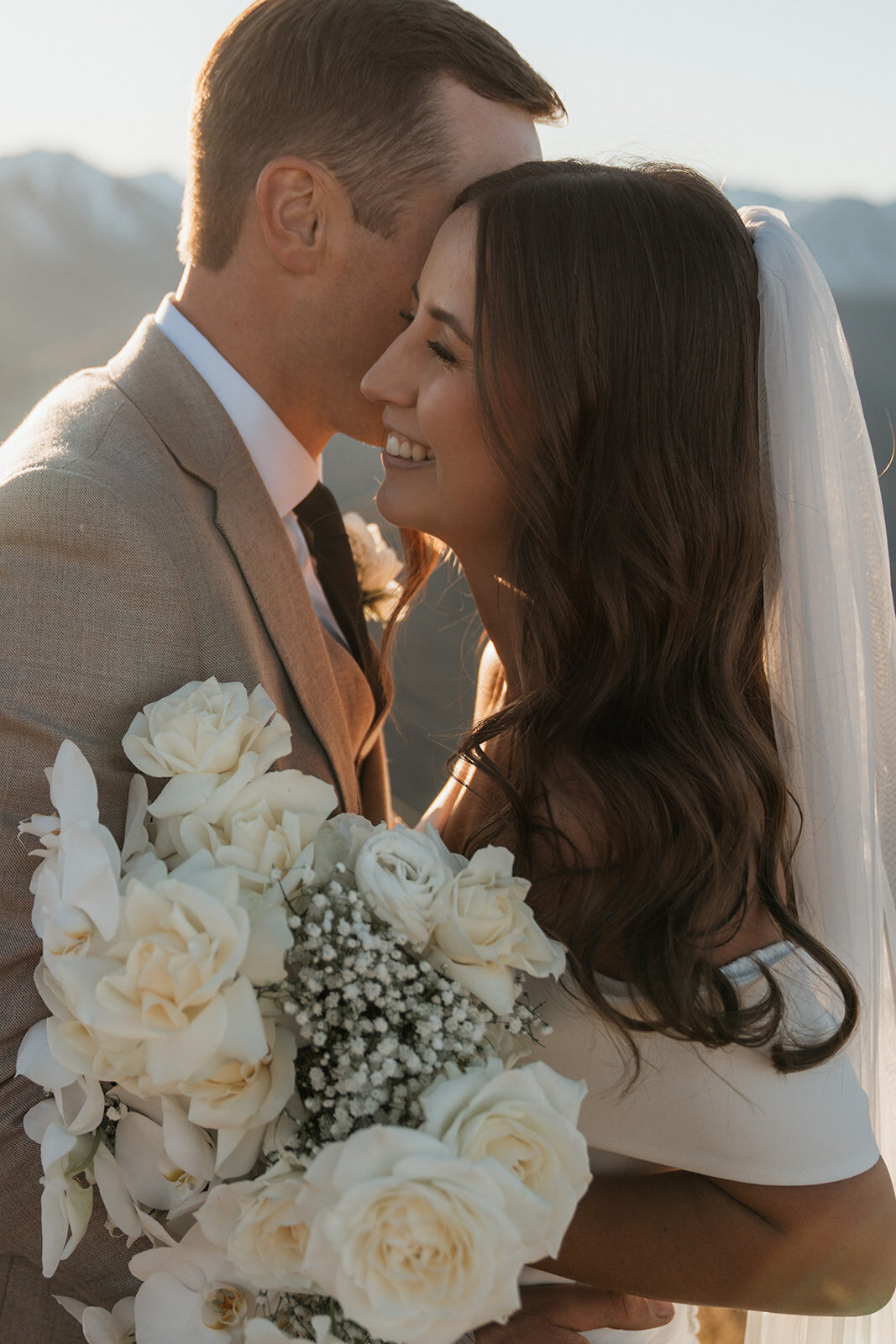 bride and groom portrait photo