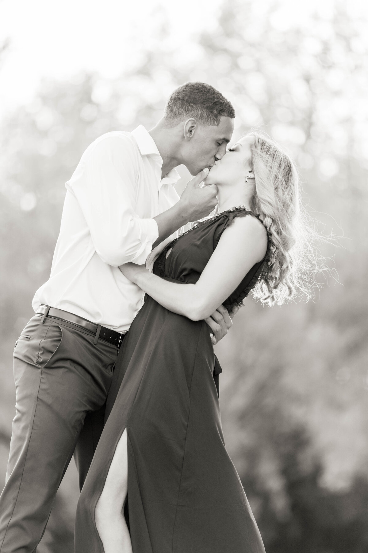 Light and Airy Engagement Session at A.W. Perry