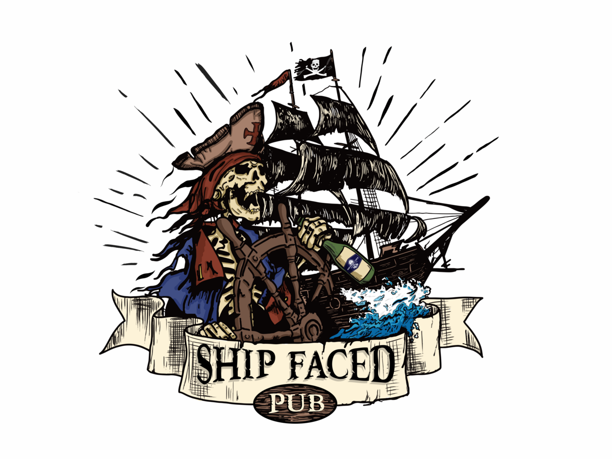 Ship Faced with lines