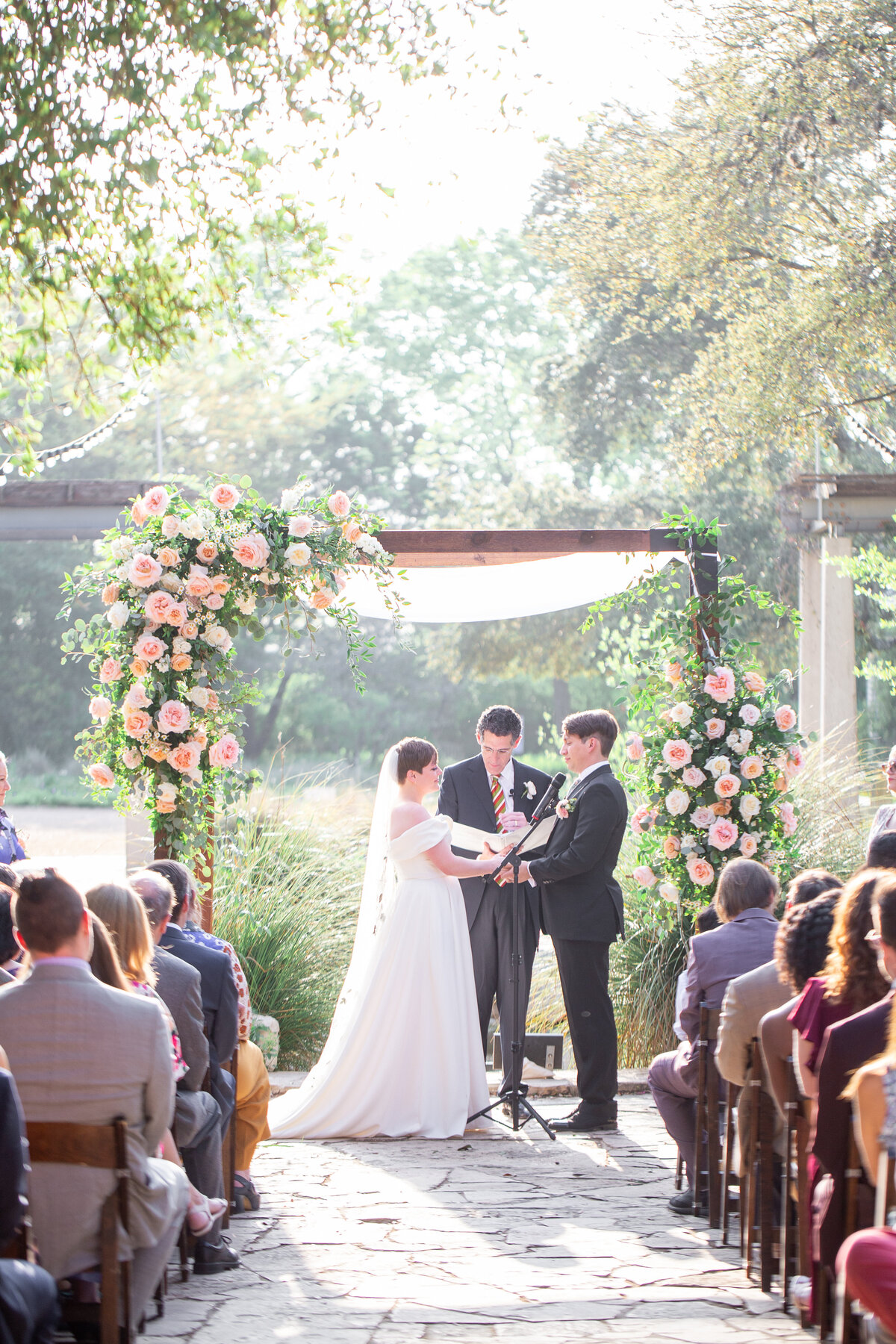LBJ Wildflower Center wedding ceremony
