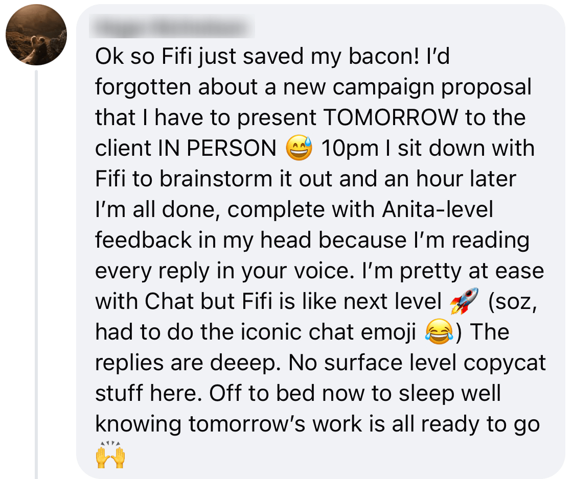 testimonial-fifibot-hope-saved-my-bacon-2025-blurred
