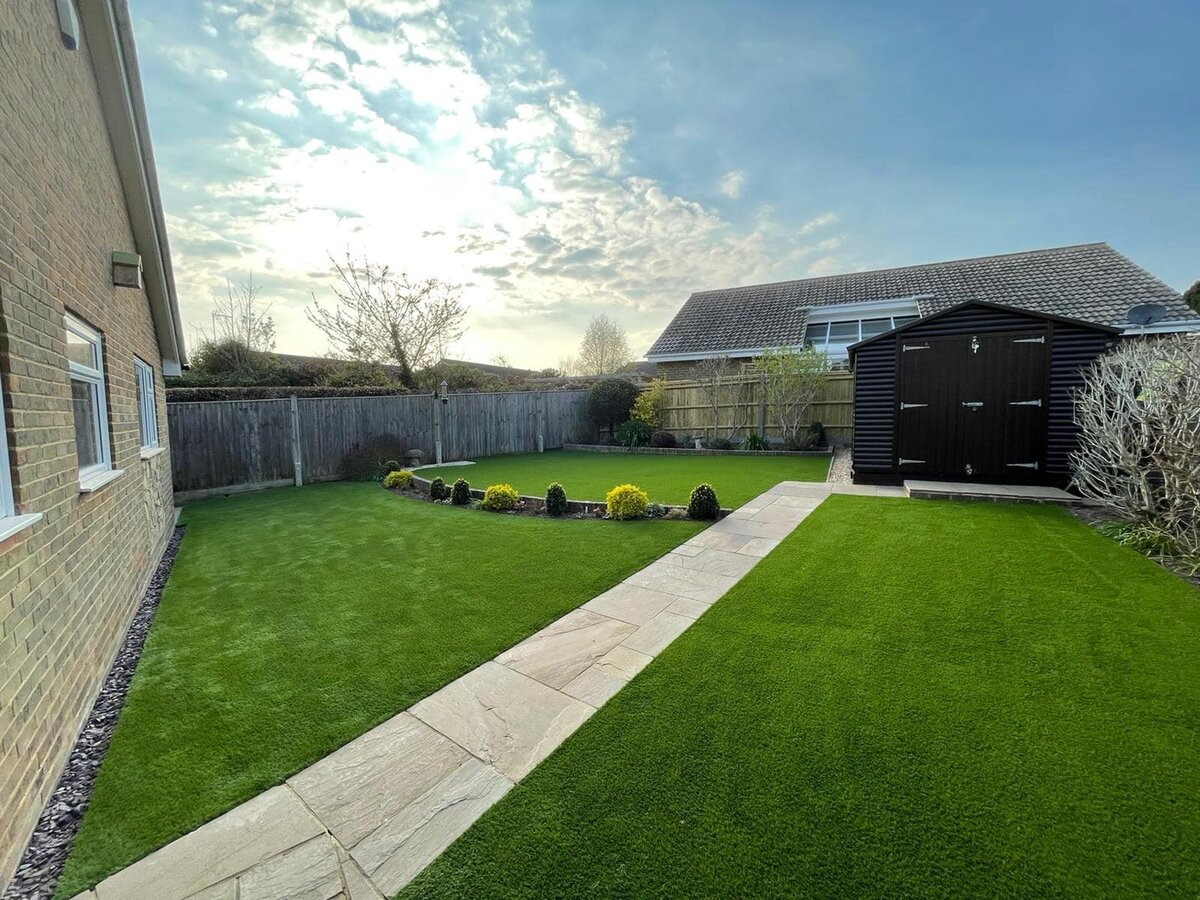 large garden fake grass