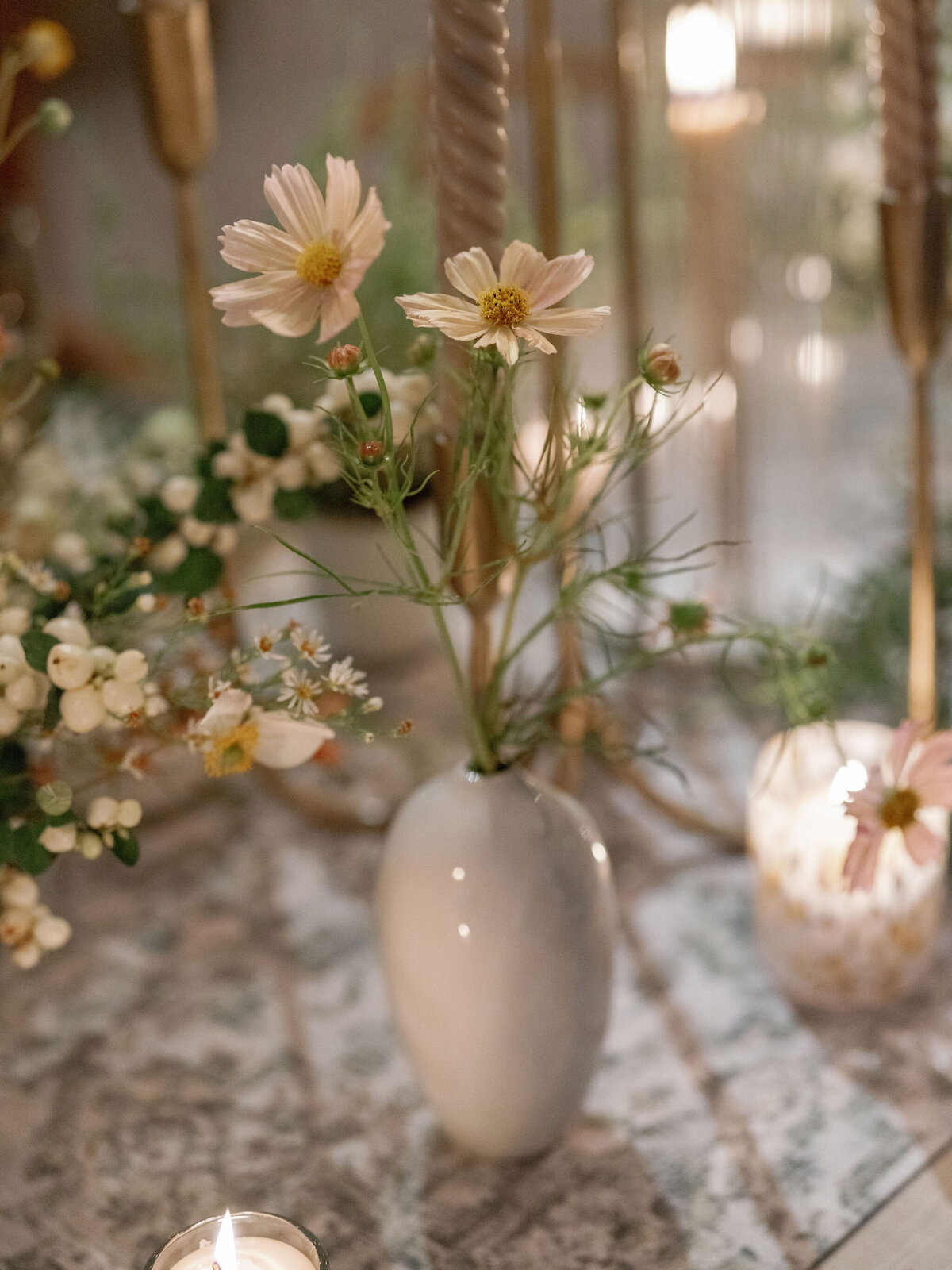 Romantic Floral Centerpieces Troutbeck Wedding
