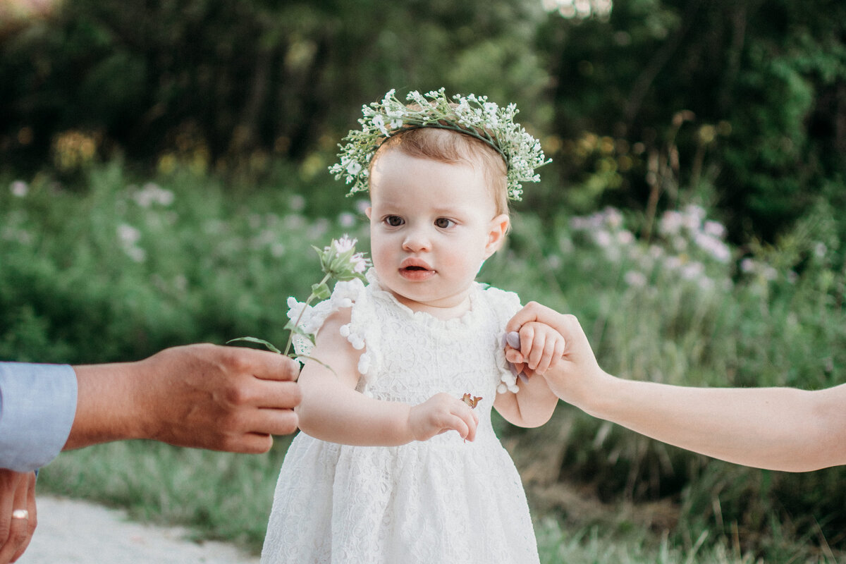 Milestone photo of a baby girl, Lemont IL, by Moments by Meli