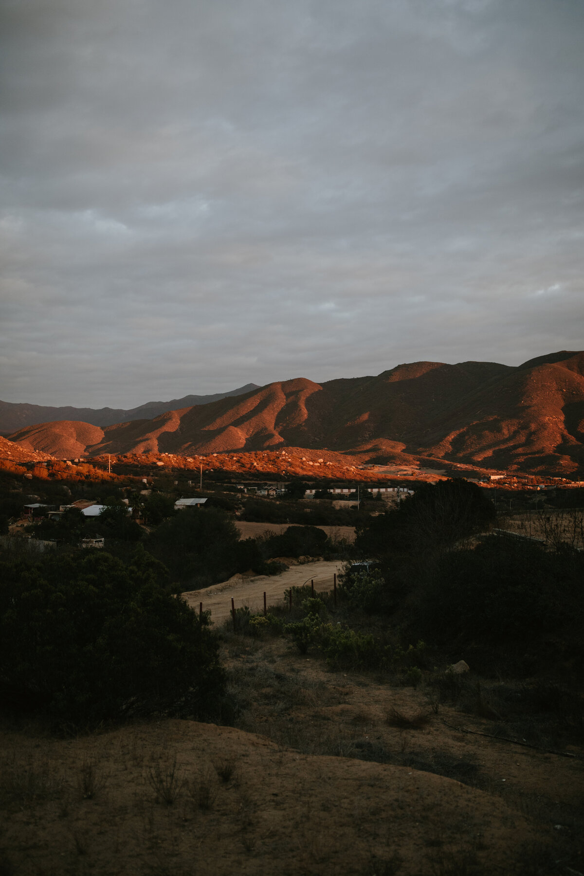 shot of the valley in valle de guadalupe for mexico destination wedding