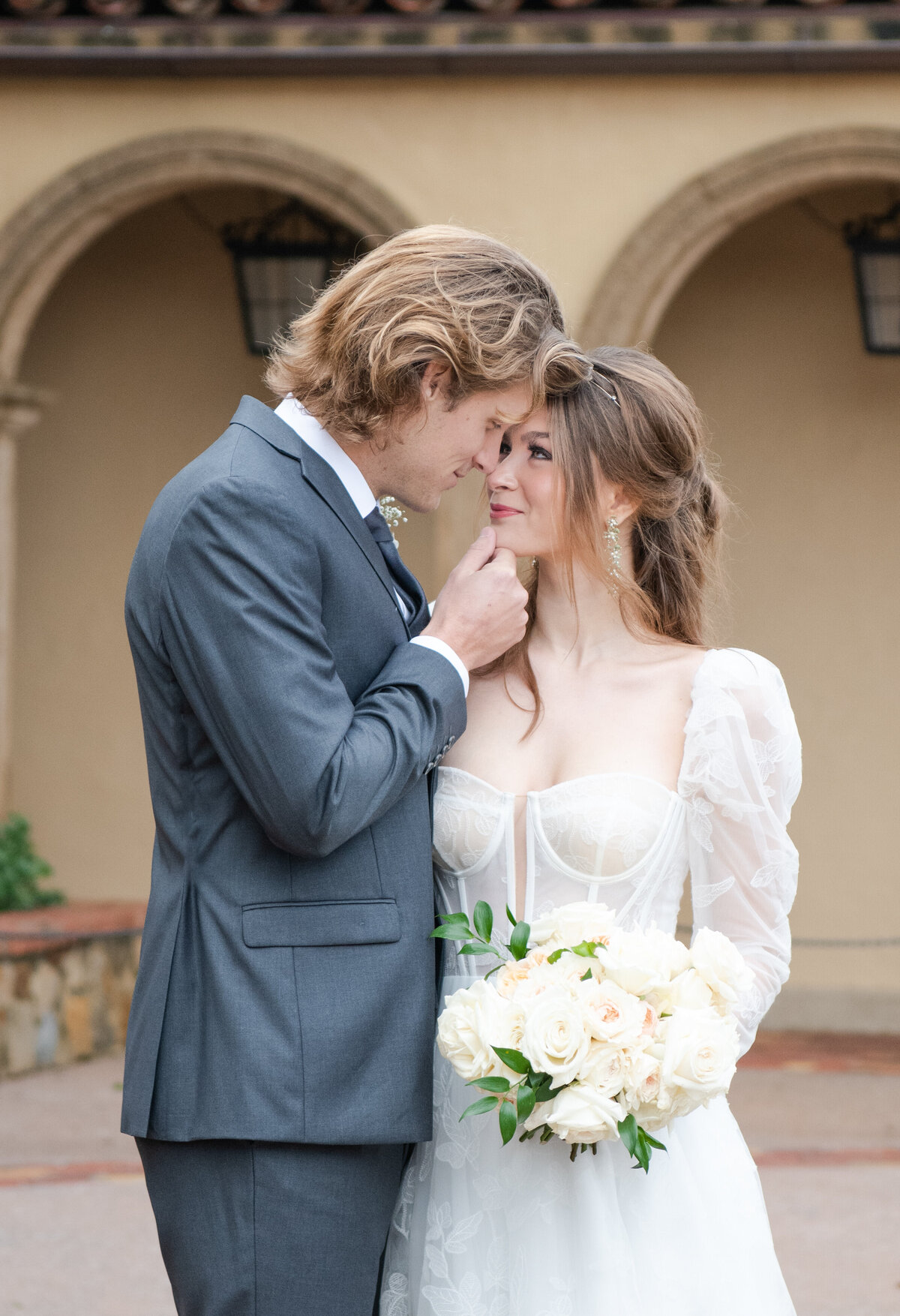 Couple in love at wedding