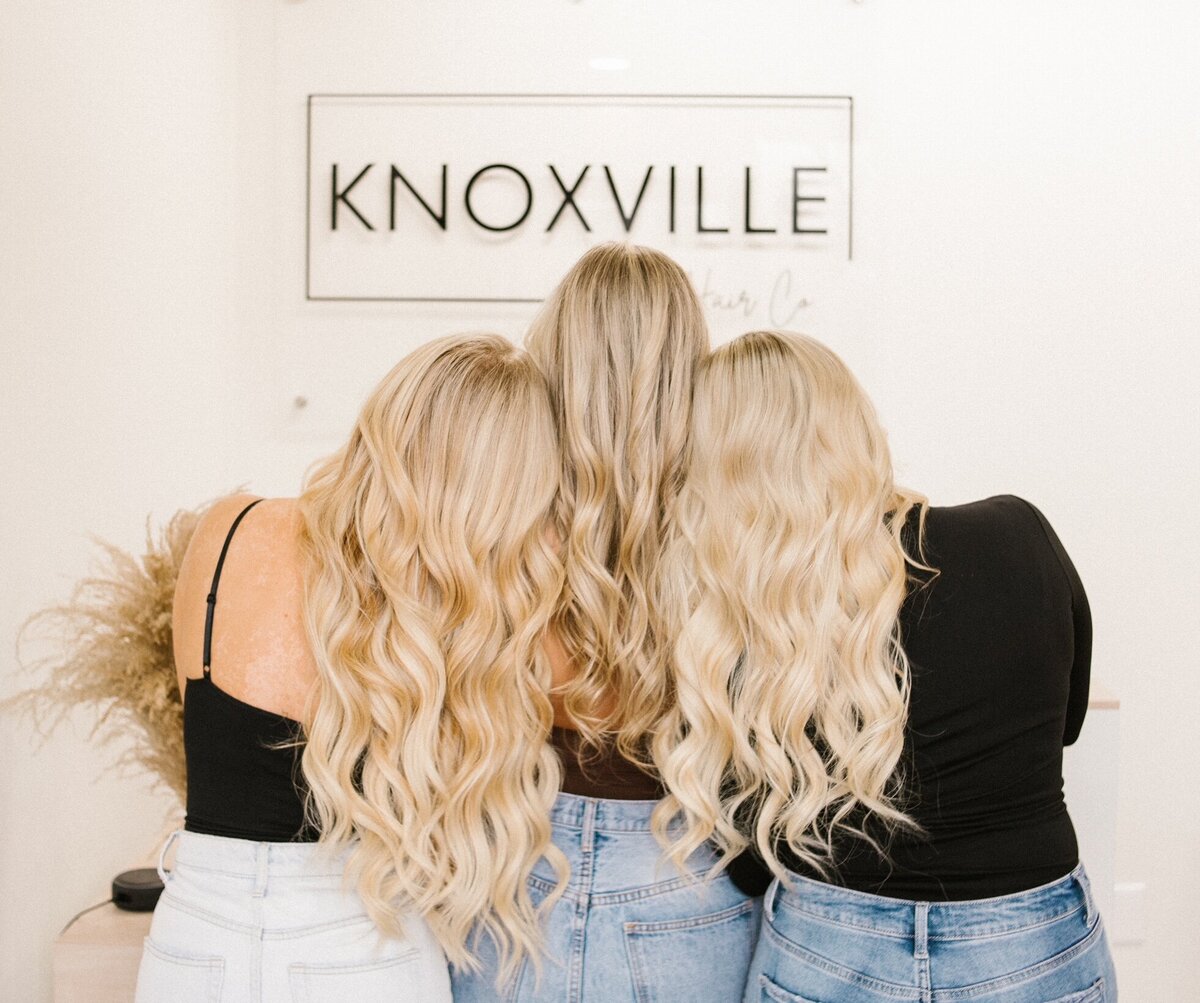 Transform your hair with our luxurious tape-in hair extensions! Get a natural look and feel with Knoxville Hair Co.'s expert installation and maintenance services in Knoxville, TN.