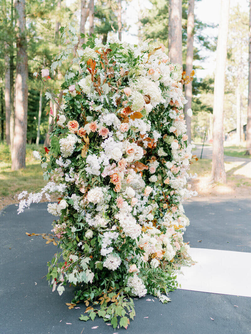 Floral arrangement designed by wedding planners chicago il