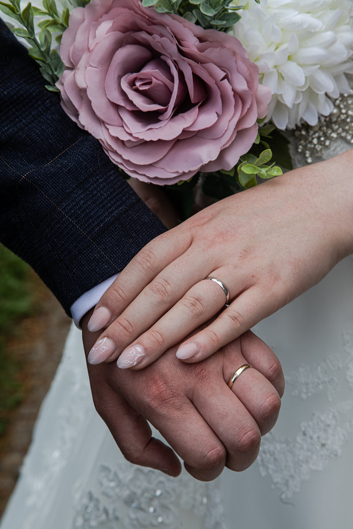 hands with rings closeup