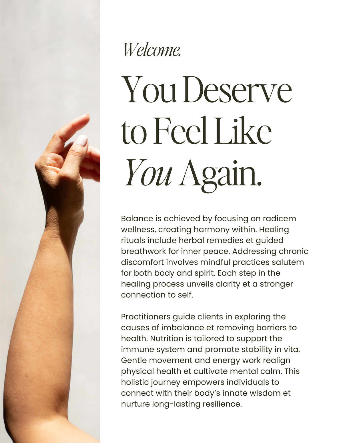 Welcome Page