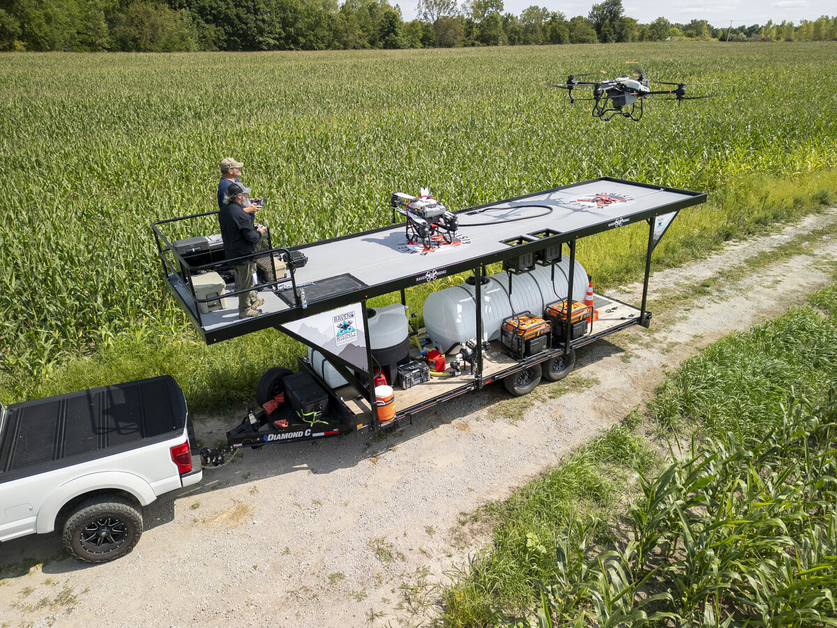 Ag drone operations with Raven 6 Rising