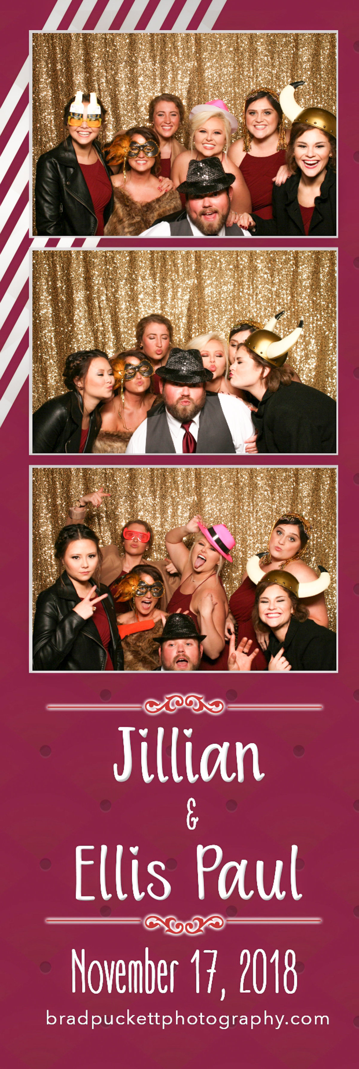 Jillian and Ellis Paul Rodgers photo booth rental at their wedding reception at Triple T Farms in Fruitdale, Alabama.