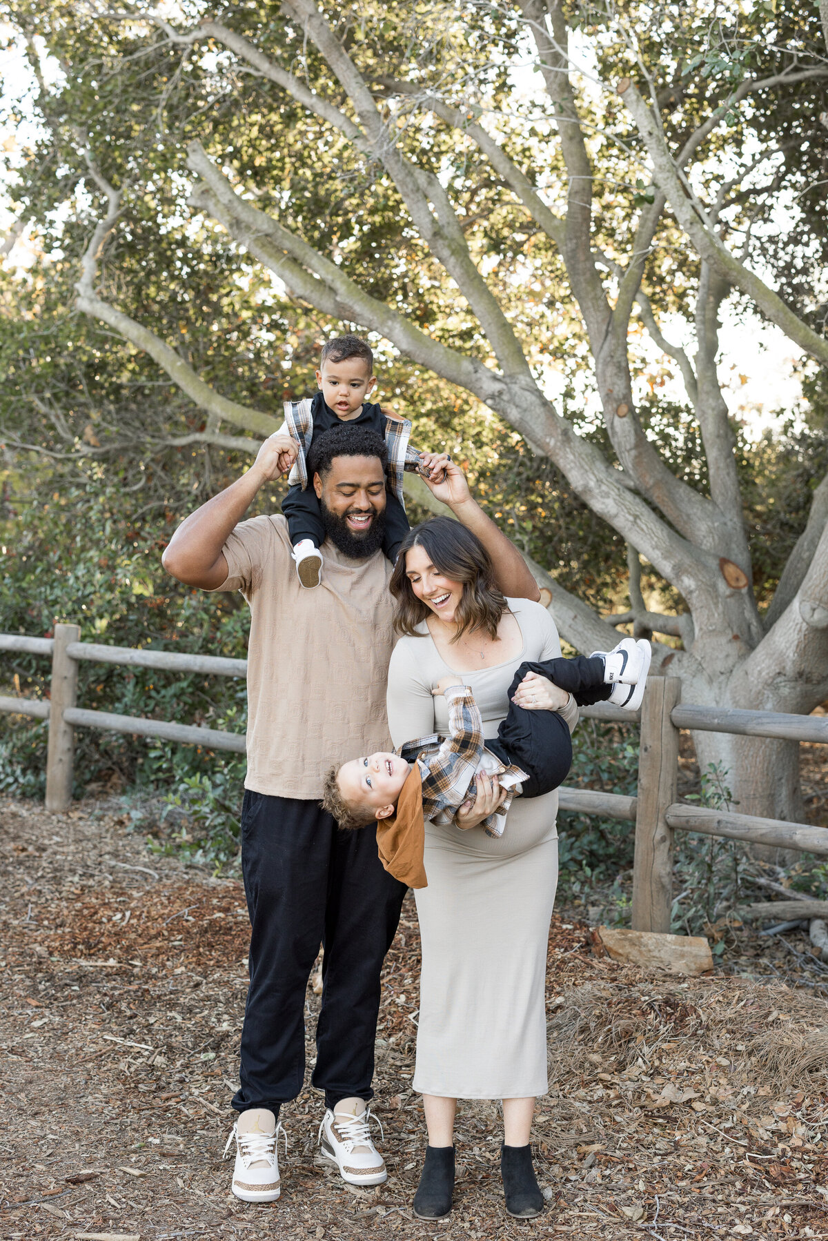 candid fall family photo
