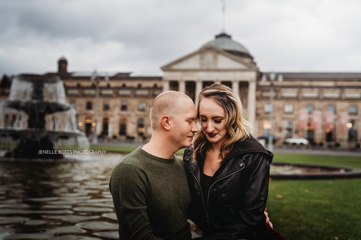 Natalie Setareh Makeup Artist couple kurhaus photo wiesbaden outdoors