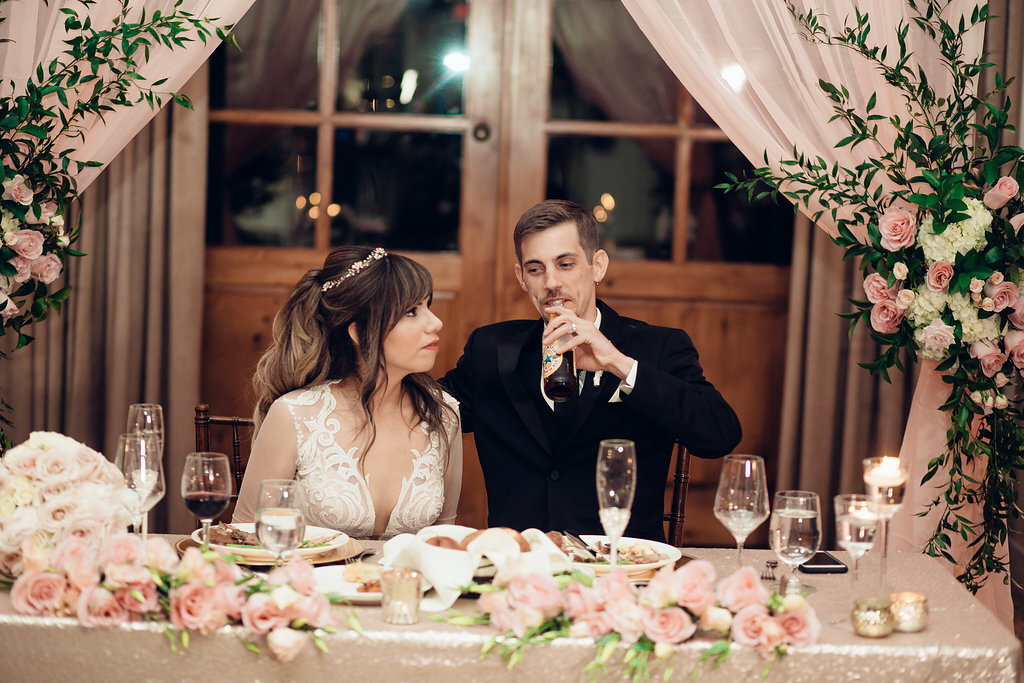 Wedding Photograph Of Brid And Groom Seated Los Angeles