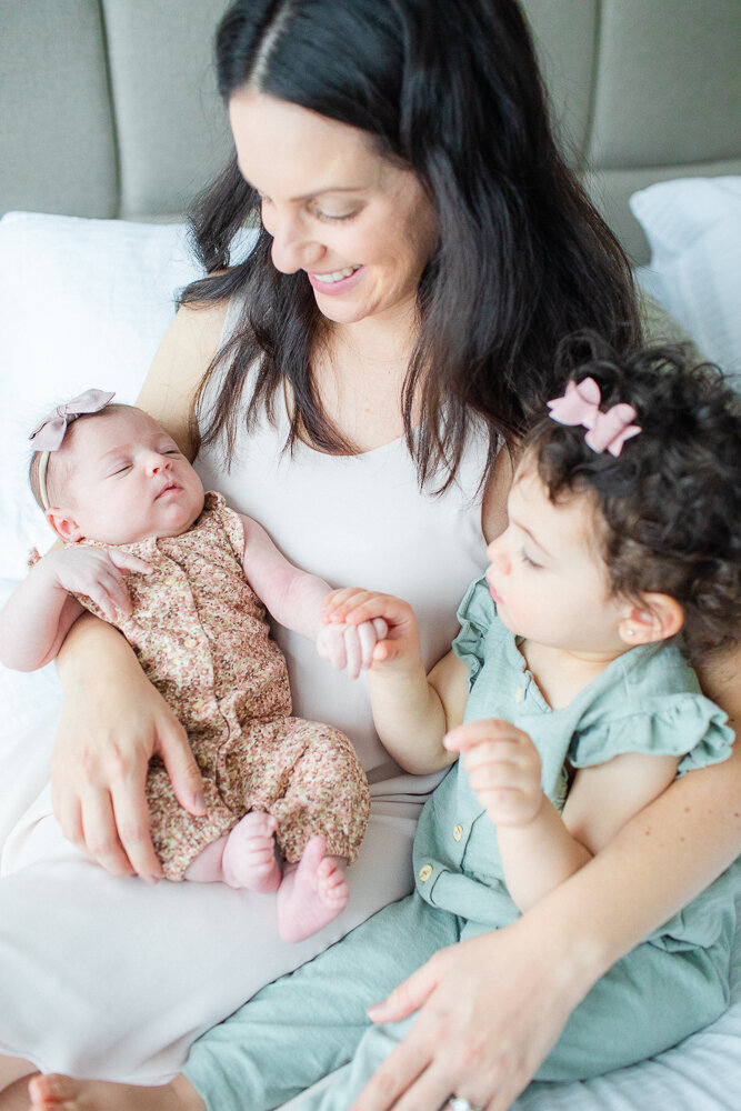 family photo on bed